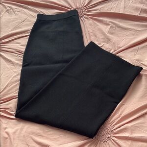 ST JOHN  Classic Black Knit Wide Leg Trousers Large